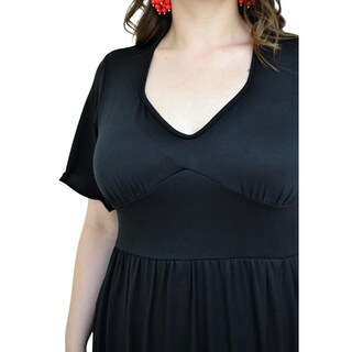 Foto 4 | Vestido Roman Fashion V-GR-4285 Negro tallas Extras para Mujer