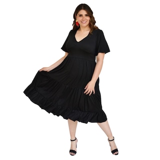Foto 5 | Vestido Roman Fashion V-GR-4285 Negro tallas Extras para Mujer