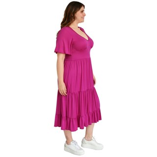 Foto 2 | Vestido Midi Casual Roman Fashion V-GR-4285-MAGENTA color Púrpura