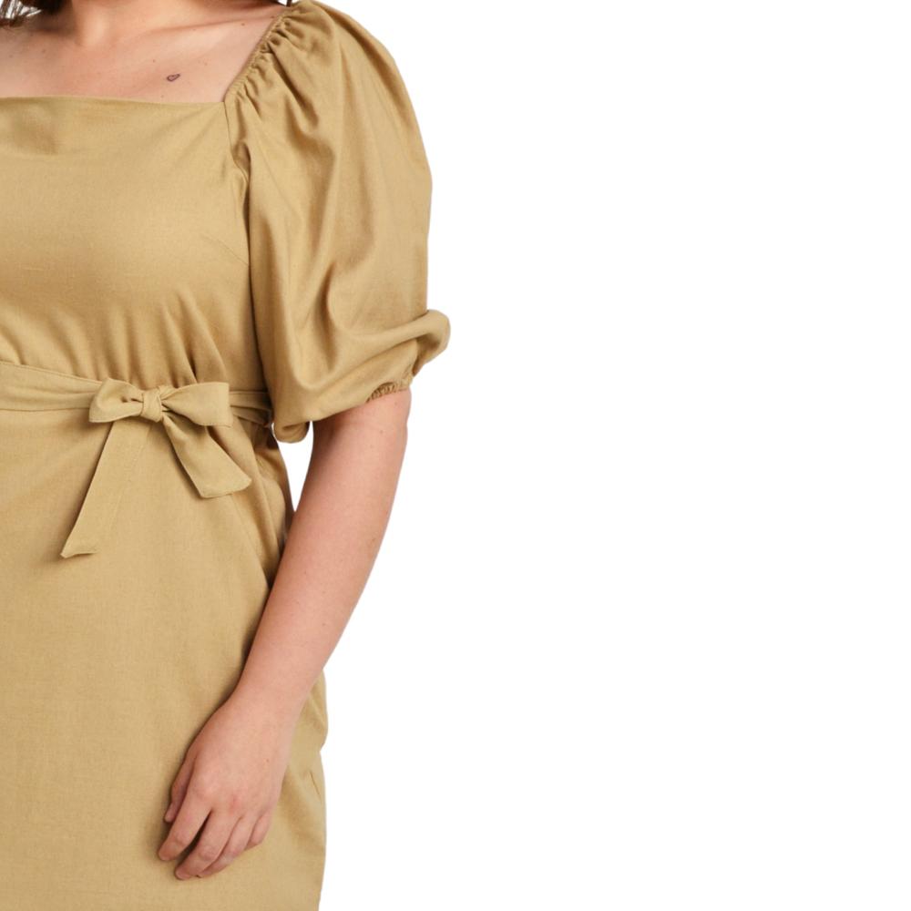 Foto 4 | Vestido Escote Cuadrado Roman Fashion V-GR-1045-ARENA color Marrón