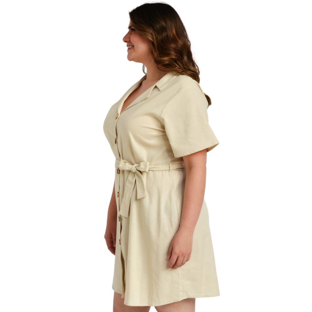 Foto 4 pulgar | Vestido Roman Fashion color Beige para Mujer