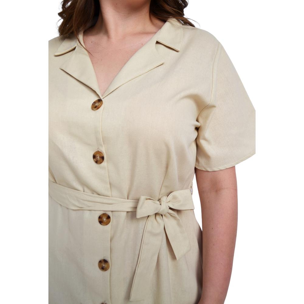 Foto 6 pulgar | Vestido Roman Fashion color Beige para Mujer