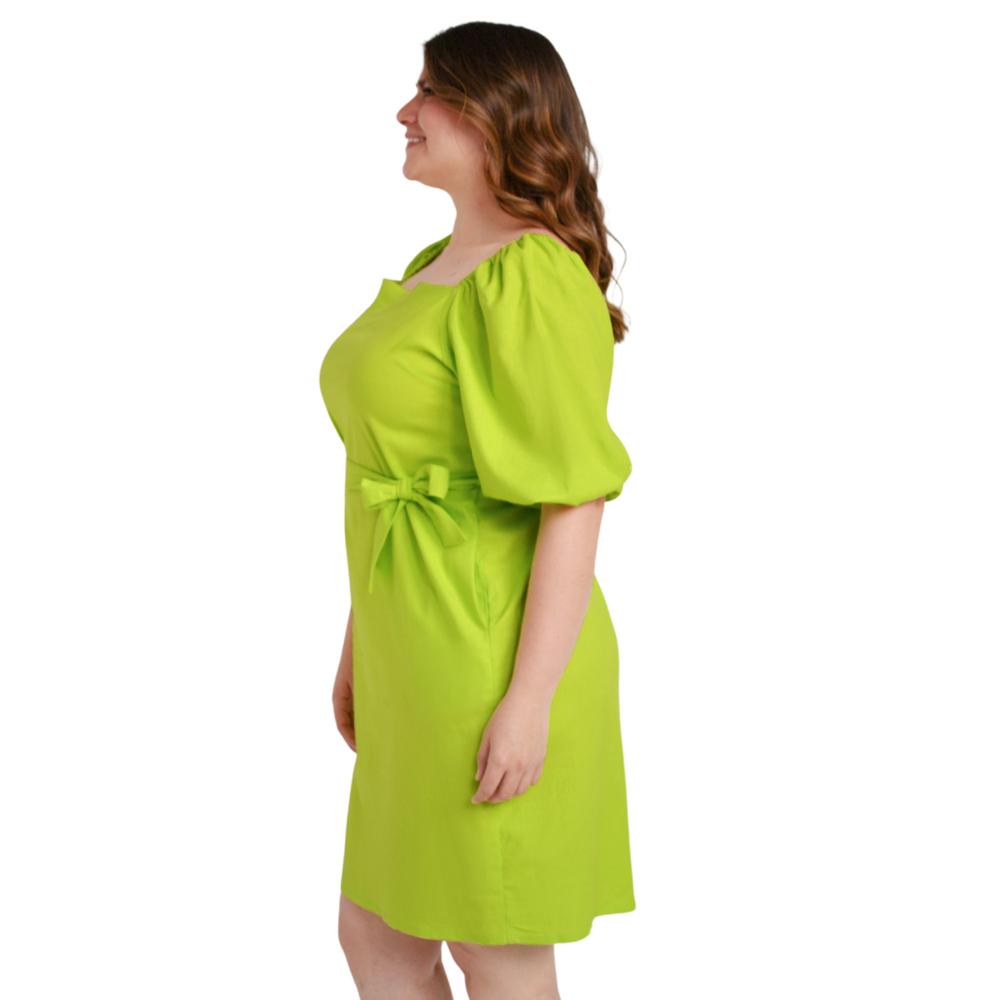 Foto 3 pulgar | Vestido Roman Fashion V-ST-1045 color Verde Tallas Extras