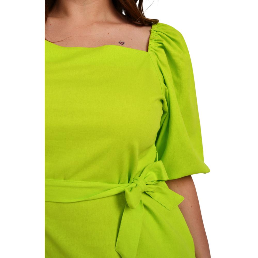 Foto 5 pulgar | Vestido Roman Fashion V-ST-1045 color Verde Tallas Extras