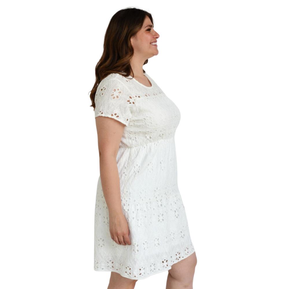 Foto 3 pulgar | Vestido Roman Fashion V-MIC-2284 color Blanco Tallas Extras