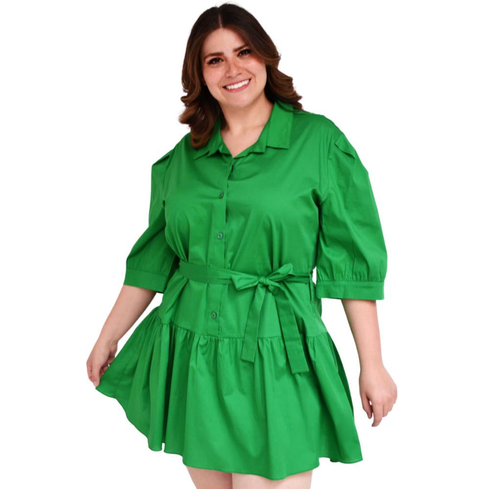 Foto 2 pulgar | Vestido Roman Fashion color Verde para Mujer