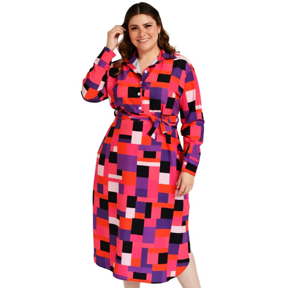 Foto 2 pulgar | Vestido Roman Fashion color Rosa para Mujer