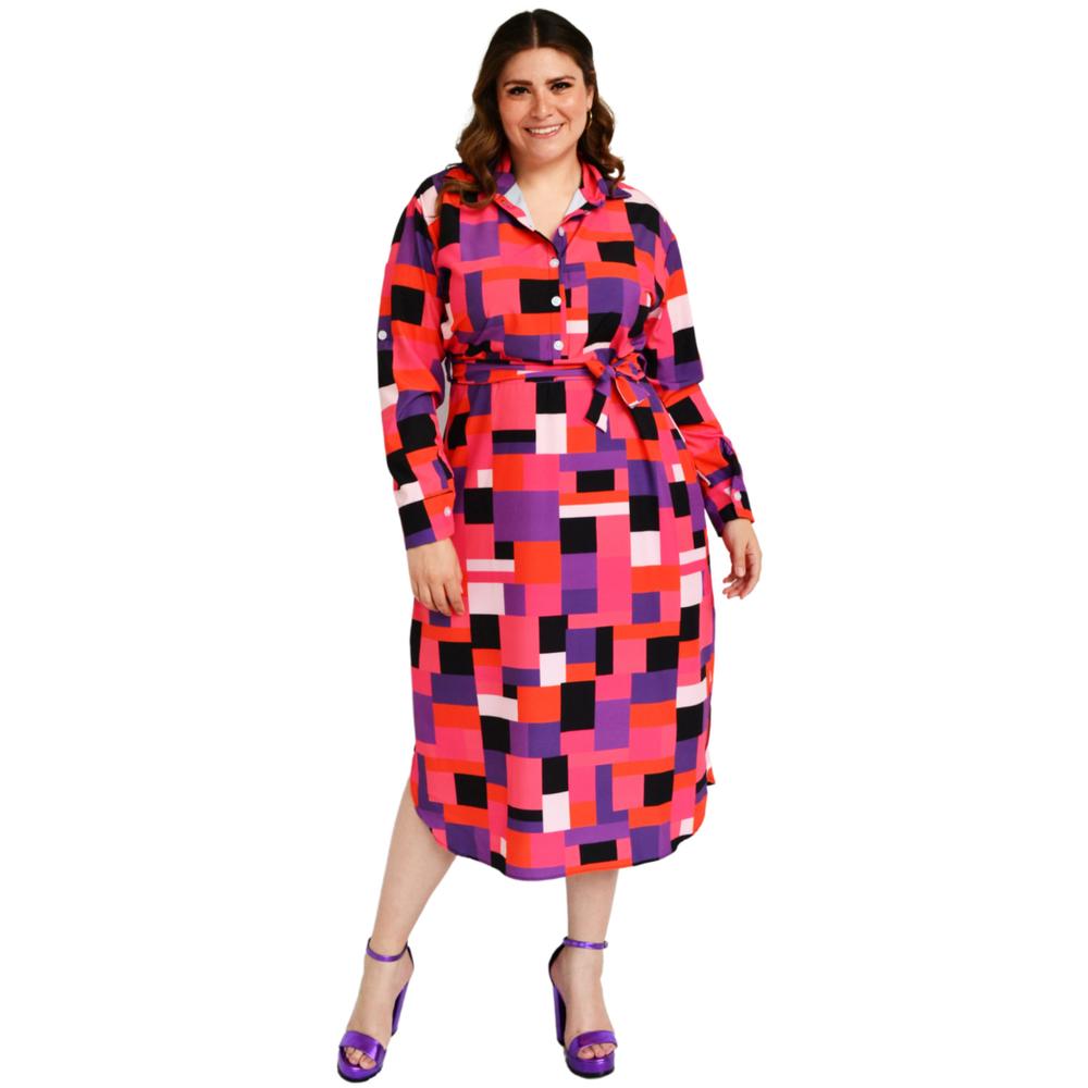 Foto 6 pulgar | Vestido Roman Fashion color Rosa para Mujer