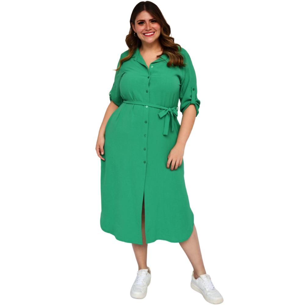Foto 2 pulgar | Vestido Roman Fashion color Verde para Mujer