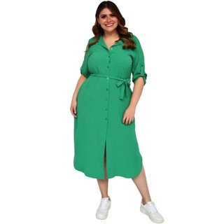 Foto 1 | Vestido Roman Fashion color Verde para Mujer