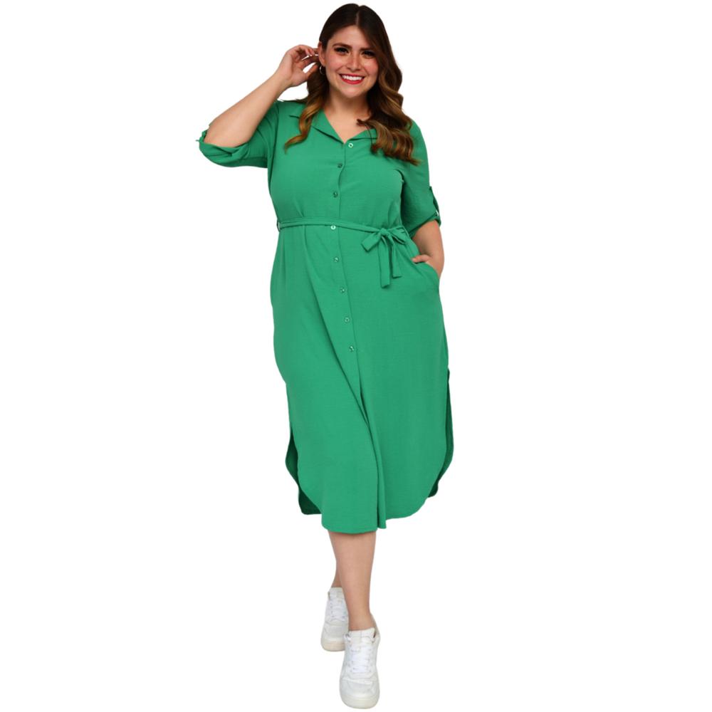 Foto 6 pulgar | Vestido Roman Fashion color Verde para Mujer