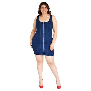 Foto 5 | Vestido Mini Roman Fashion V-HM-12785-AZUL color Azul de Mezclilla