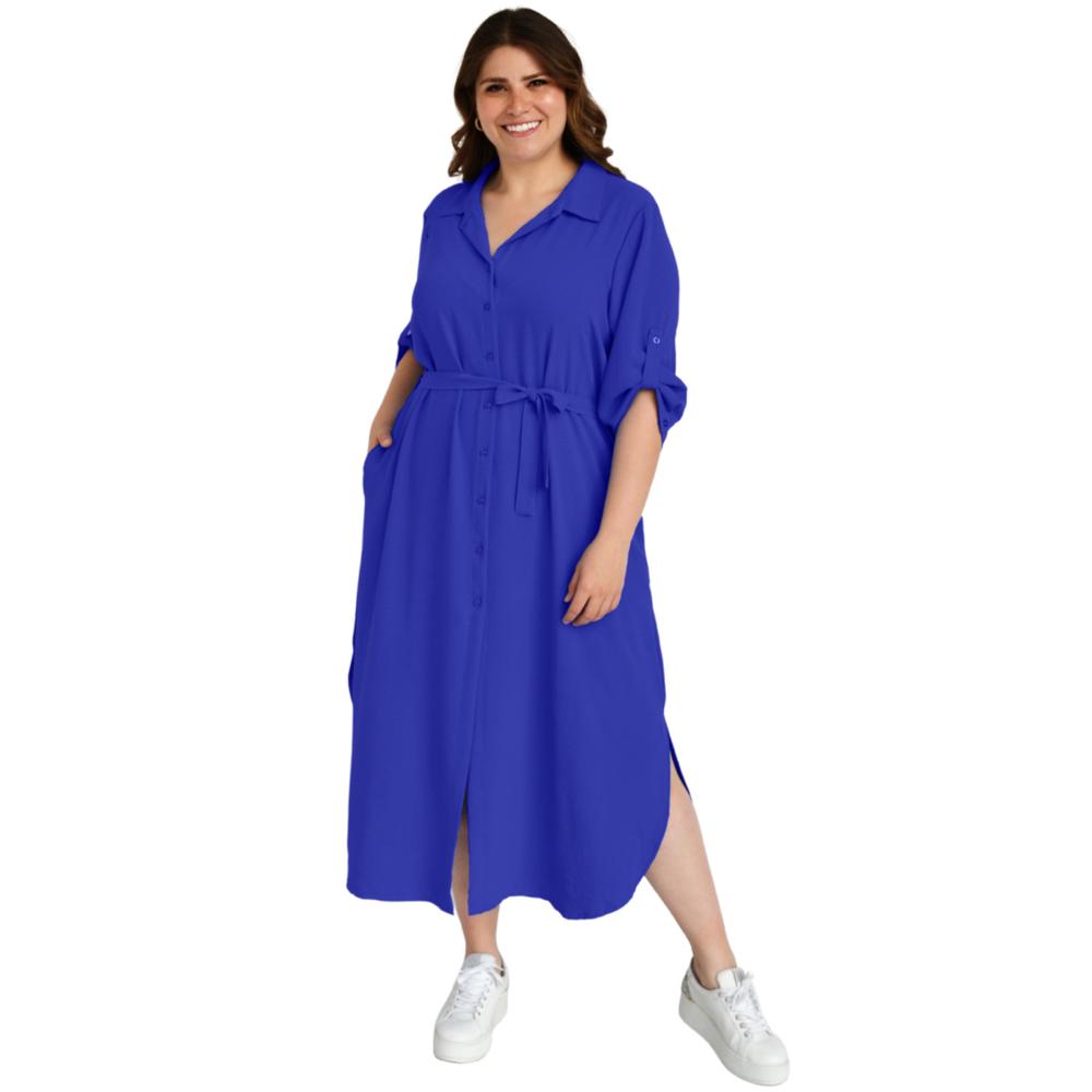 Foto 1 | Vestido Largo Roman Fashion Tallas Extras 1765 color Azul