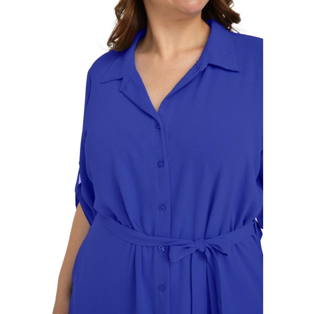 Foto 5 pulgar | Vestido Largo Roman Fashion Tallas Extras 1765 color Azul