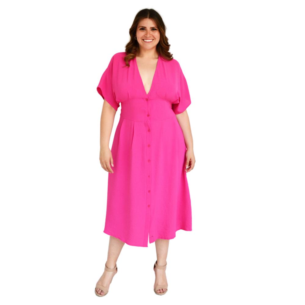 Foto 2 pulgar | Vestido Roman Fashion color Rosa para Mujer