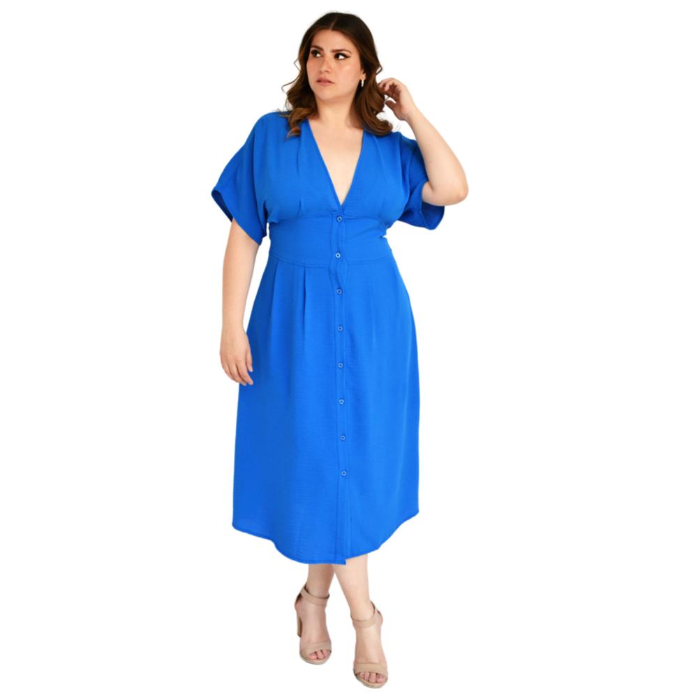 Foto 2 pulgar | Vestido Roman Fashion color Azul para Mujer