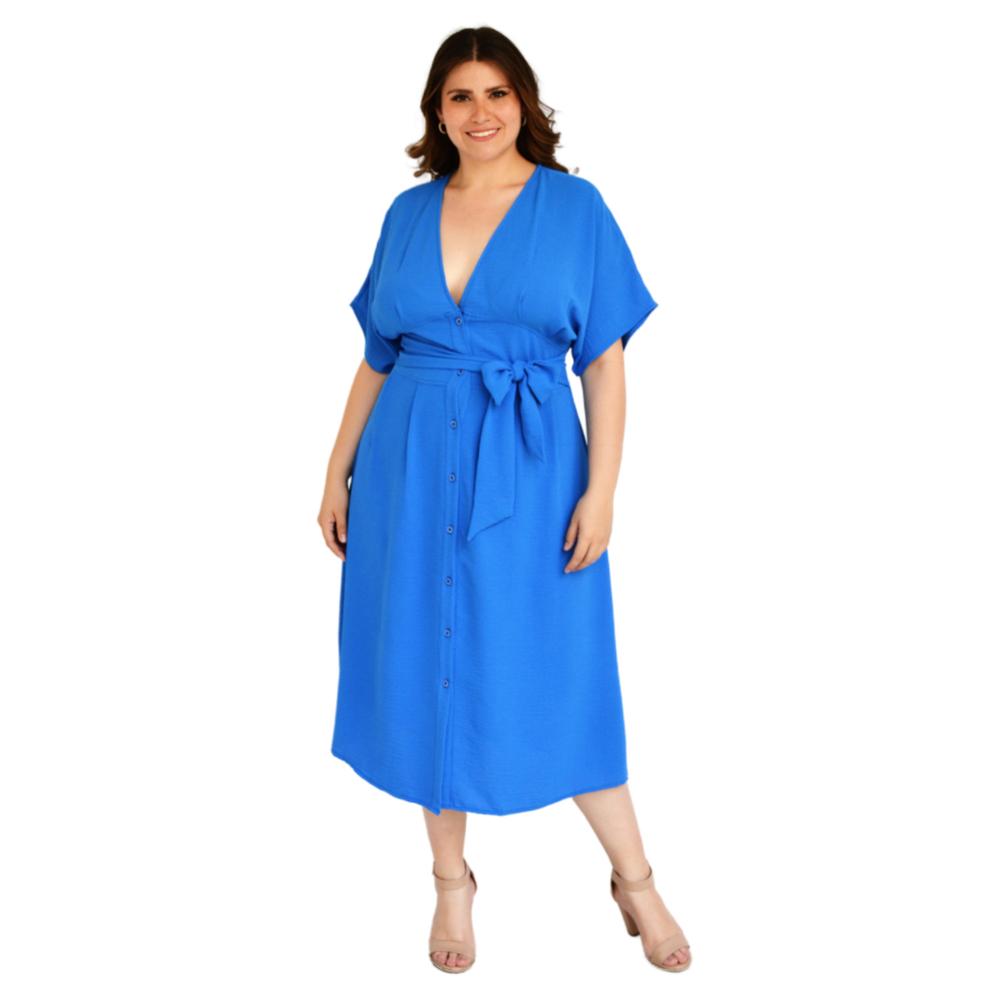 Foto 6 pulgar | Vestido Roman Fashion color Azul para Mujer