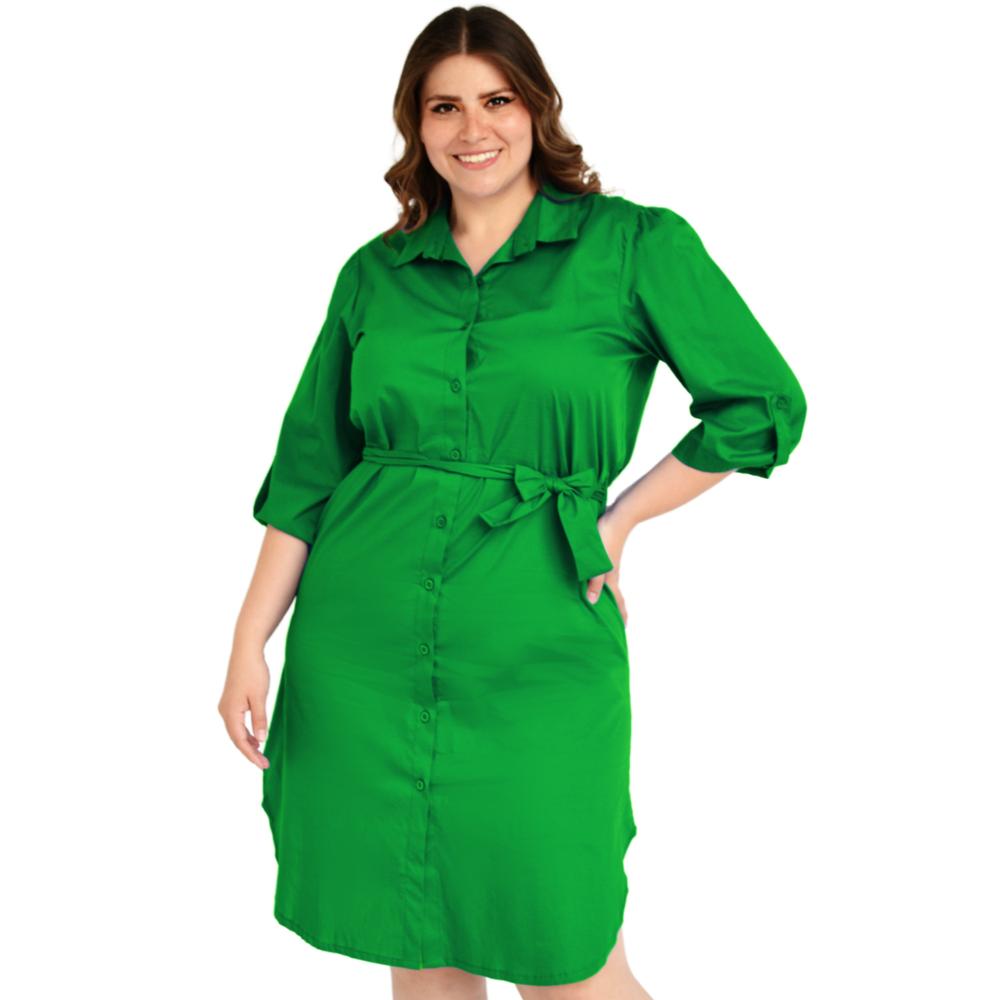 Foto 2 pulgar | Vestido Roman Fashion color Verde para Mujer