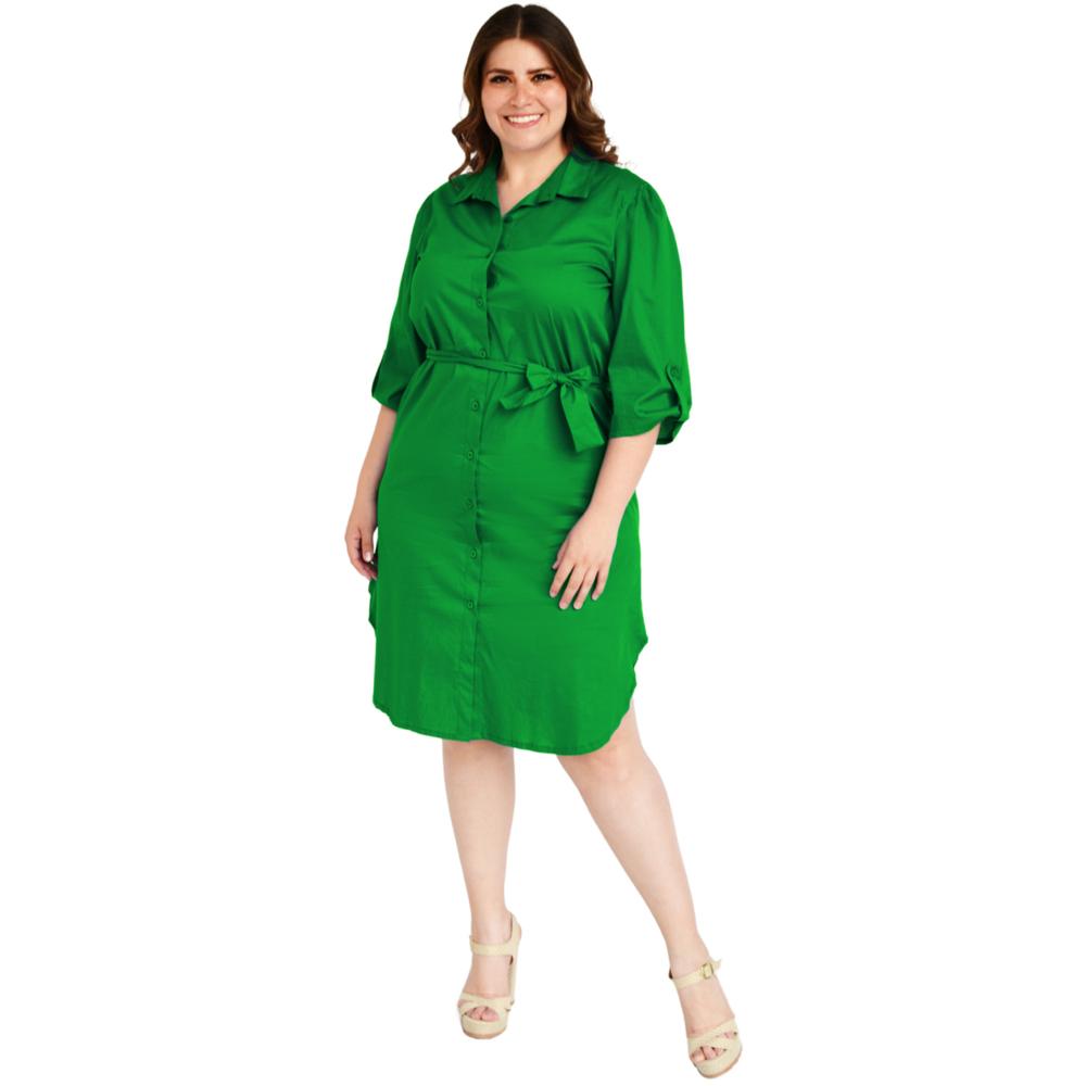 Foto 6 pulgar | Vestido Roman Fashion color Verde para Mujer
