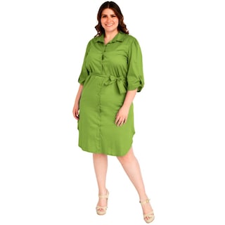 Foto 5 | Vestido Roman Fashion color Verde para Mujer