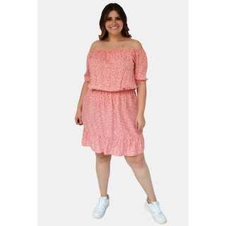 Foto 5 | Vestido Campesino Roman Fashion Tallas Extras 4191 color Coral