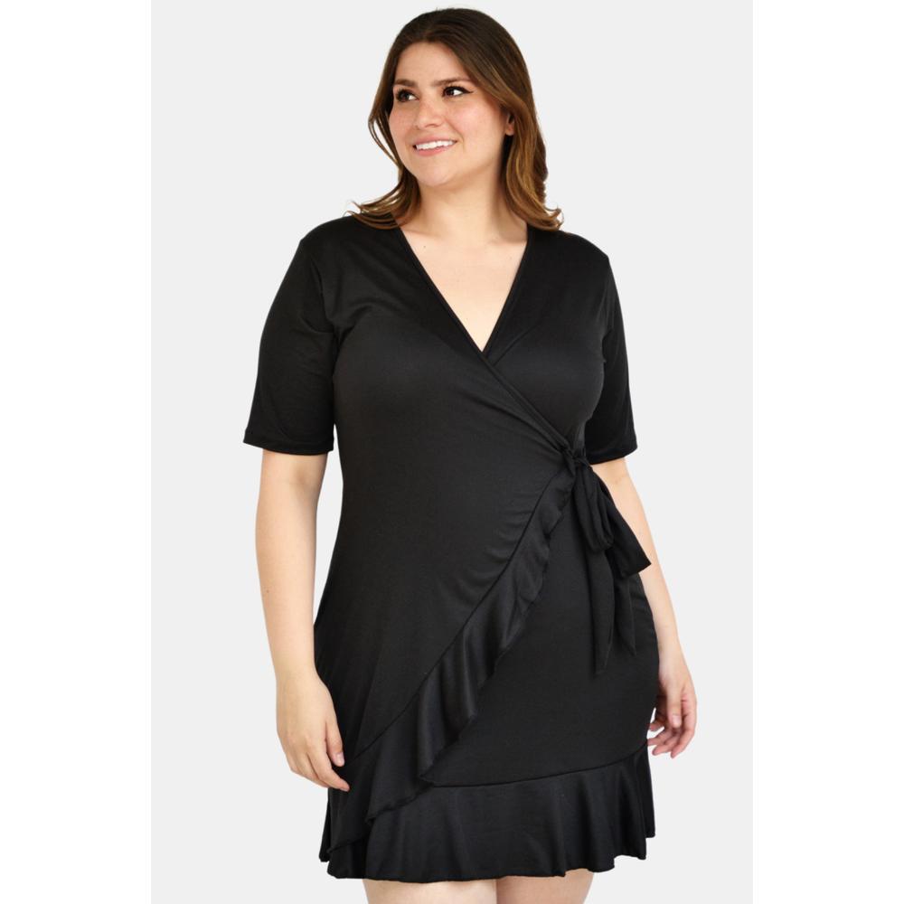 Vestido para Dama Tallas Extras Roman Fashion color Negro