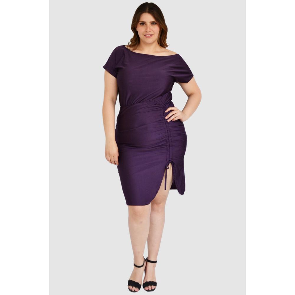 Foto 6 pulgar | Vestido Roman Fashion color Púrpura para Mujer