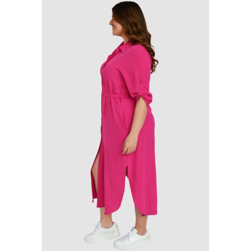 Foto 6 | Vestido Largo Roman Fashion V-MIC-1765 Rosa Tallas Extras