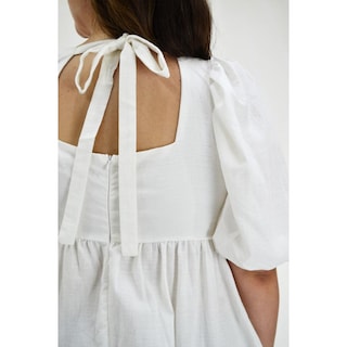 Foto 4 | Vestido de Algodón Roman Fashion Tallas Extras 1008 color Blanco