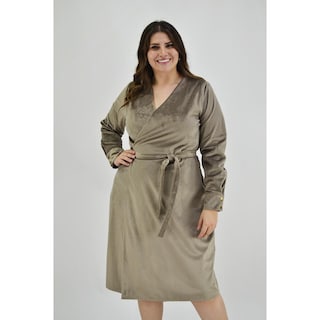 Foto 1 | Vestido Envolvente Roman Fashion Marrón