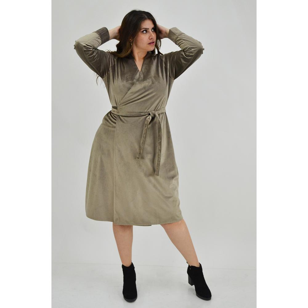 Foto 5 | Vestido Envolvente Roman Fashion Marrón