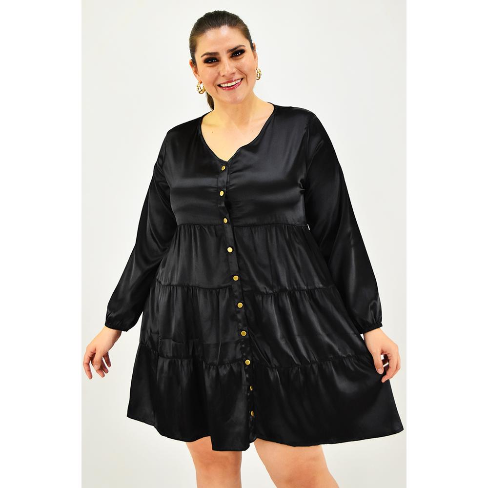 Vestido Roman Fashion Negro para Mujer