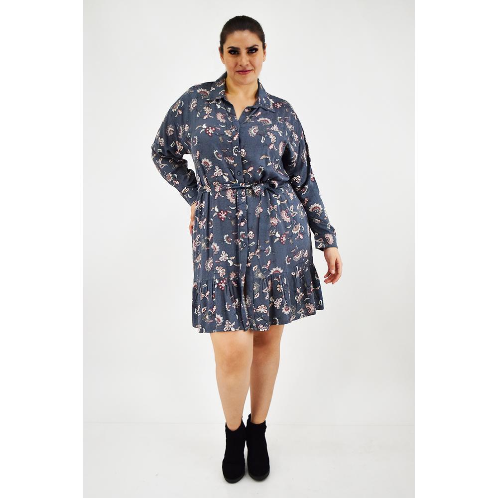 Foto 7 pulgar | Vestido Tribal Roman Fashion /tallas Extras, 2253 (gris) Gris