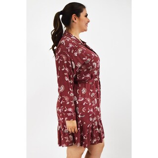 Foto 2 | Vestido Tribal Roman Fashion Vino Tallas Extras para Mujer