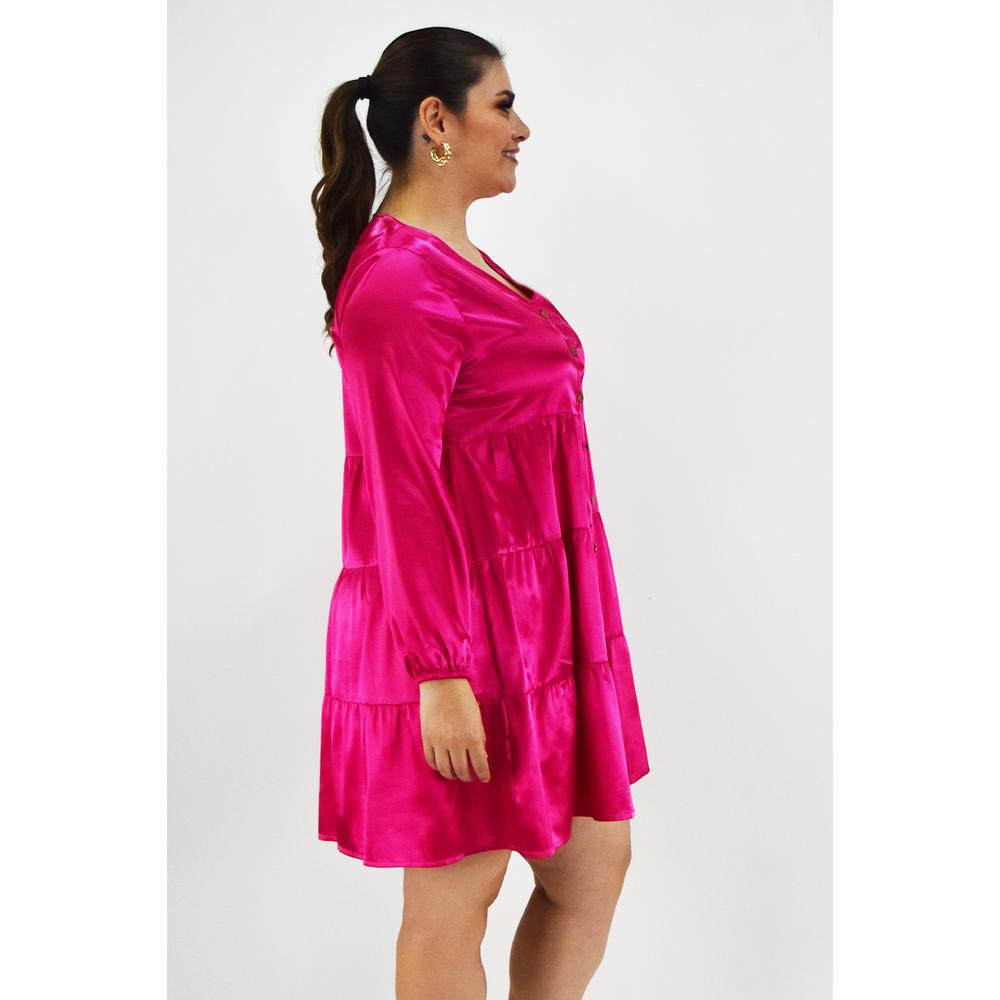 Foto 3 pulgar | Vestido Roman Fashion Tallas Extras 1250 Rosa