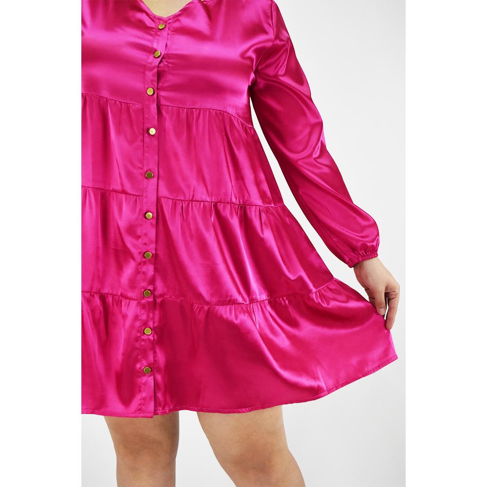 Foto 5 pulgar | Vestido Roman Fashion Tallas Extras 1250 Rosa