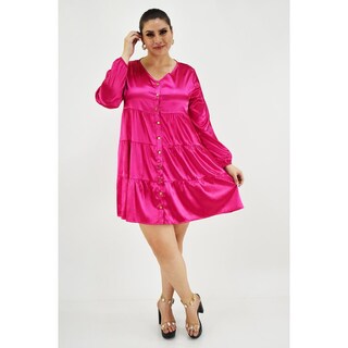 Foto 5 | Vestido Roman Fashion Tallas Extras 1250 Rosa