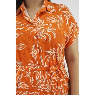 Foto 4 | Vestido Tropical De Lino Roman Fashion /tallas Extras, 2304 (naranja) Naranja