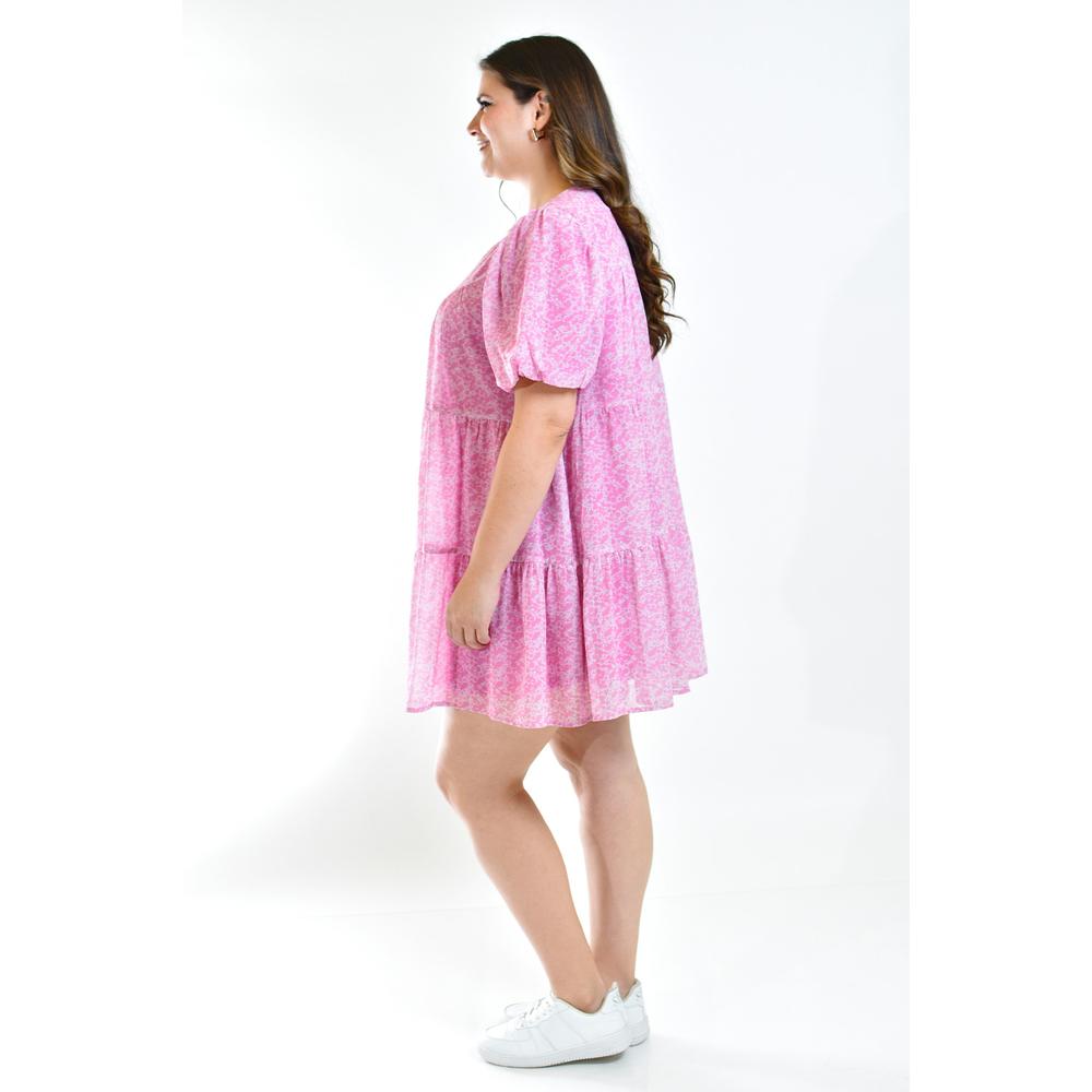Foto 3 pulgar | Vestido Vaporoso Roman Fashion Rosa para Mujer