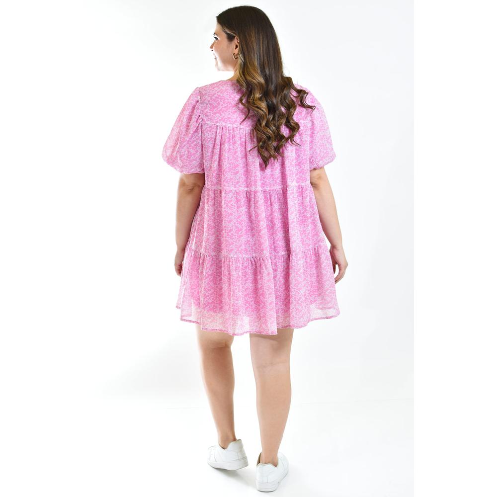 Foto 4 pulgar | Vestido Vaporoso Roman Fashion Rosa para Mujer