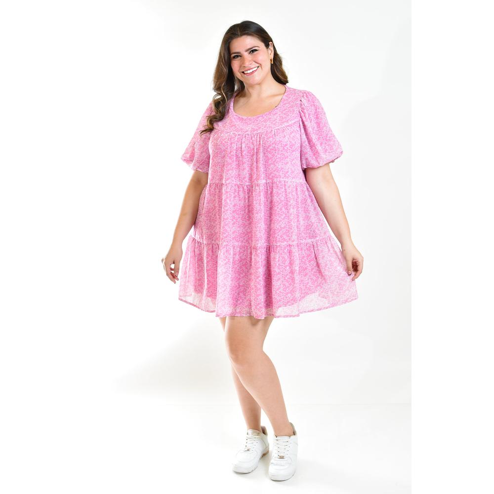 Foto 6 pulgar | Vestido Vaporoso Roman Fashion Rosa para Mujer