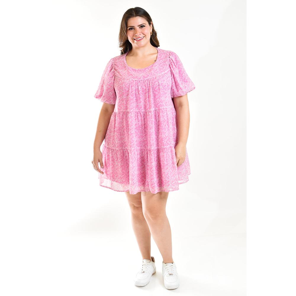 Foto 7 pulgar | Vestido Vaporoso Roman Fashion Rosa para Mujer