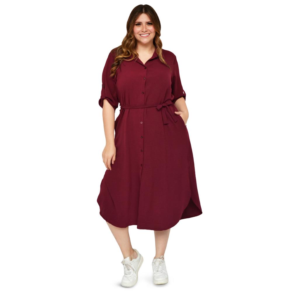 Foto 2 | Vestido Largo Roman Fashion /tallas Extras 1765 Vino
