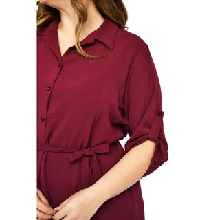 Foto 5 | Vestido Largo Roman Fashion /tallas Extras 1765 Vino