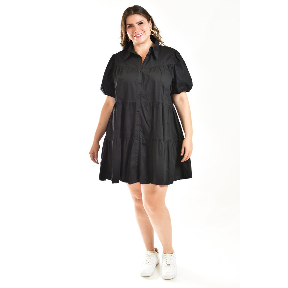 Vestido de Popelina Roman Fashion Tallas Extras 003 Negro
