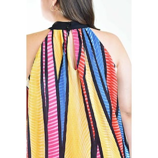 Foto 4 | Vestido Plisado Roman Fashion Multicolor Tallas Extras para Mujer