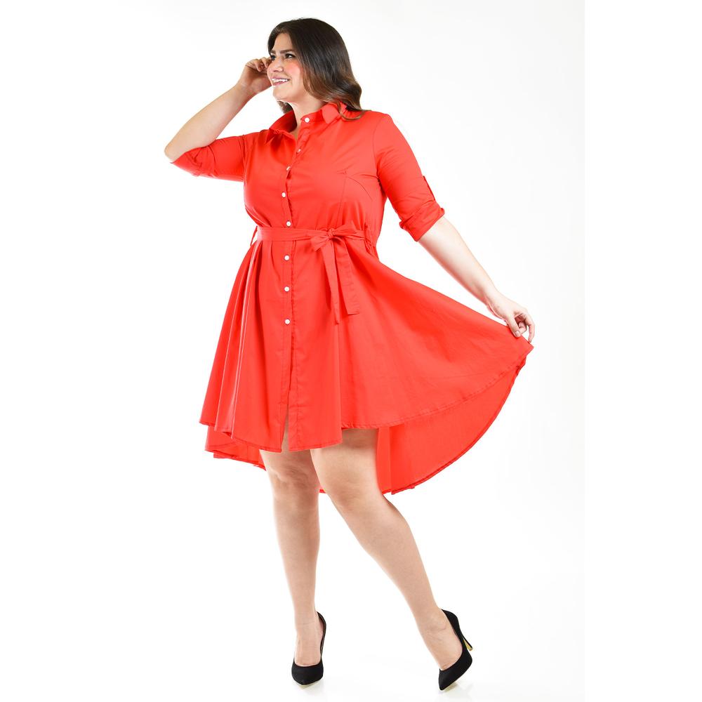 Foto 1 | Vestido Asimétrico Roman Fashion 9514 Rojo