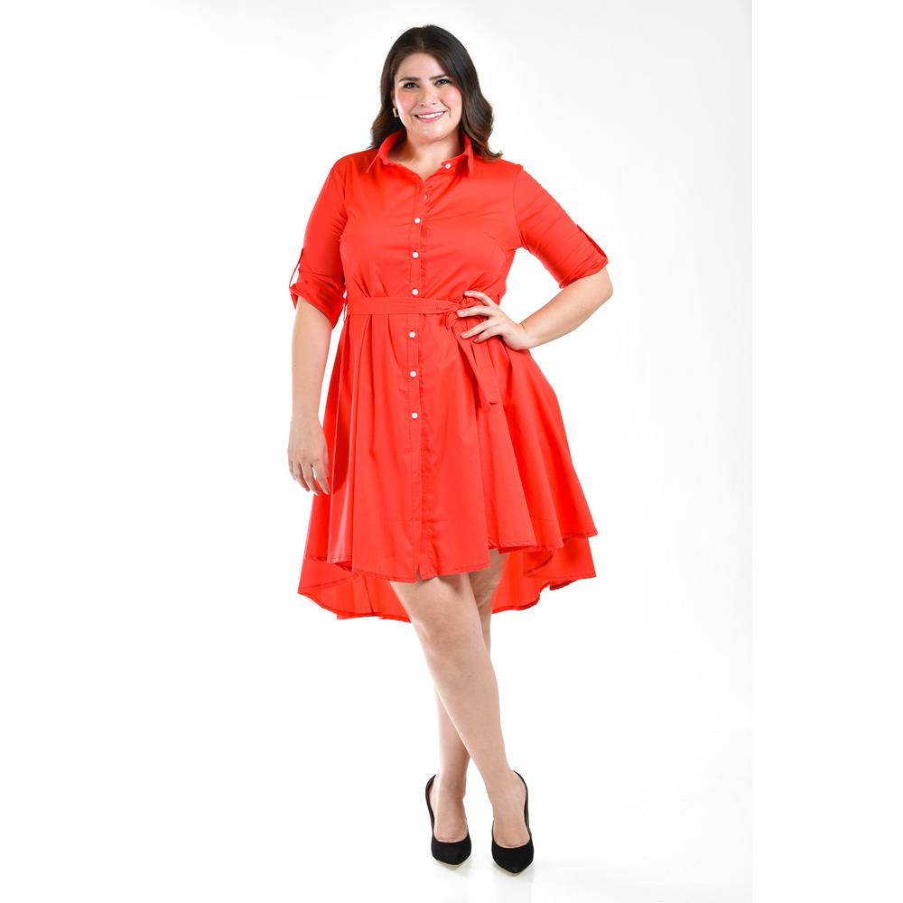 Foto 5 | Vestido Asimétrico Roman Fashion 9514 Rojo