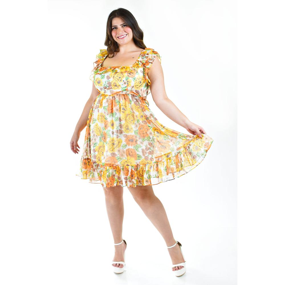 Foto 2 pulgar | Vestido Roman Fashion Amarillo para Mujer