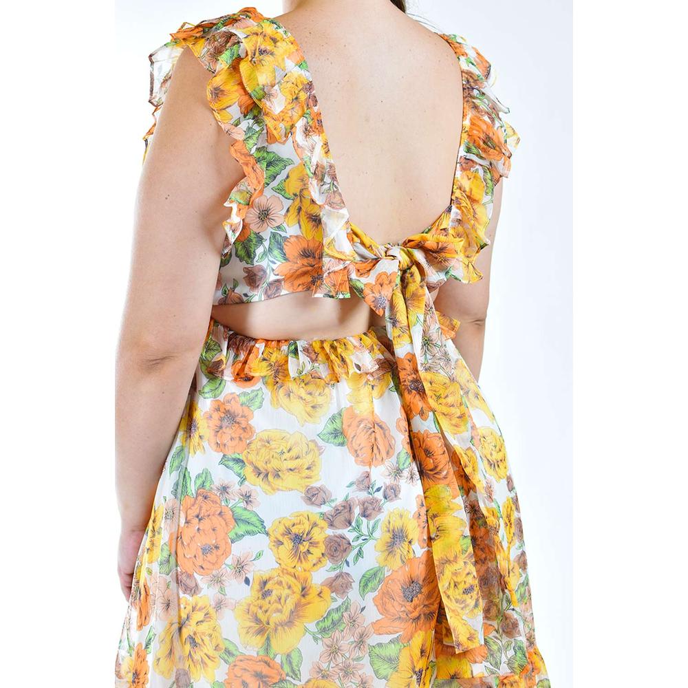 Foto 4 pulgar | Vestido Roman Fashion Amarillo para Mujer